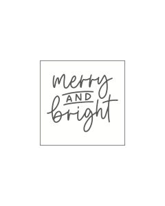 M&B Stamp - merry and bright - 45x45mm