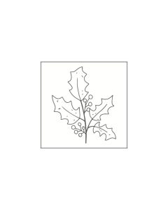 M&B Stamp - holly branch - 45x45mm