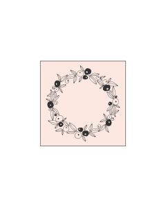 M&B Stamp - berry wreath - 45x45mm