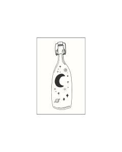 M&B Stamp - bottle - 35x55mm