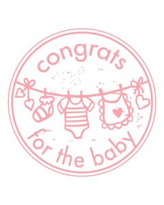 Woodies dřevěné razítko - congrats for the baby